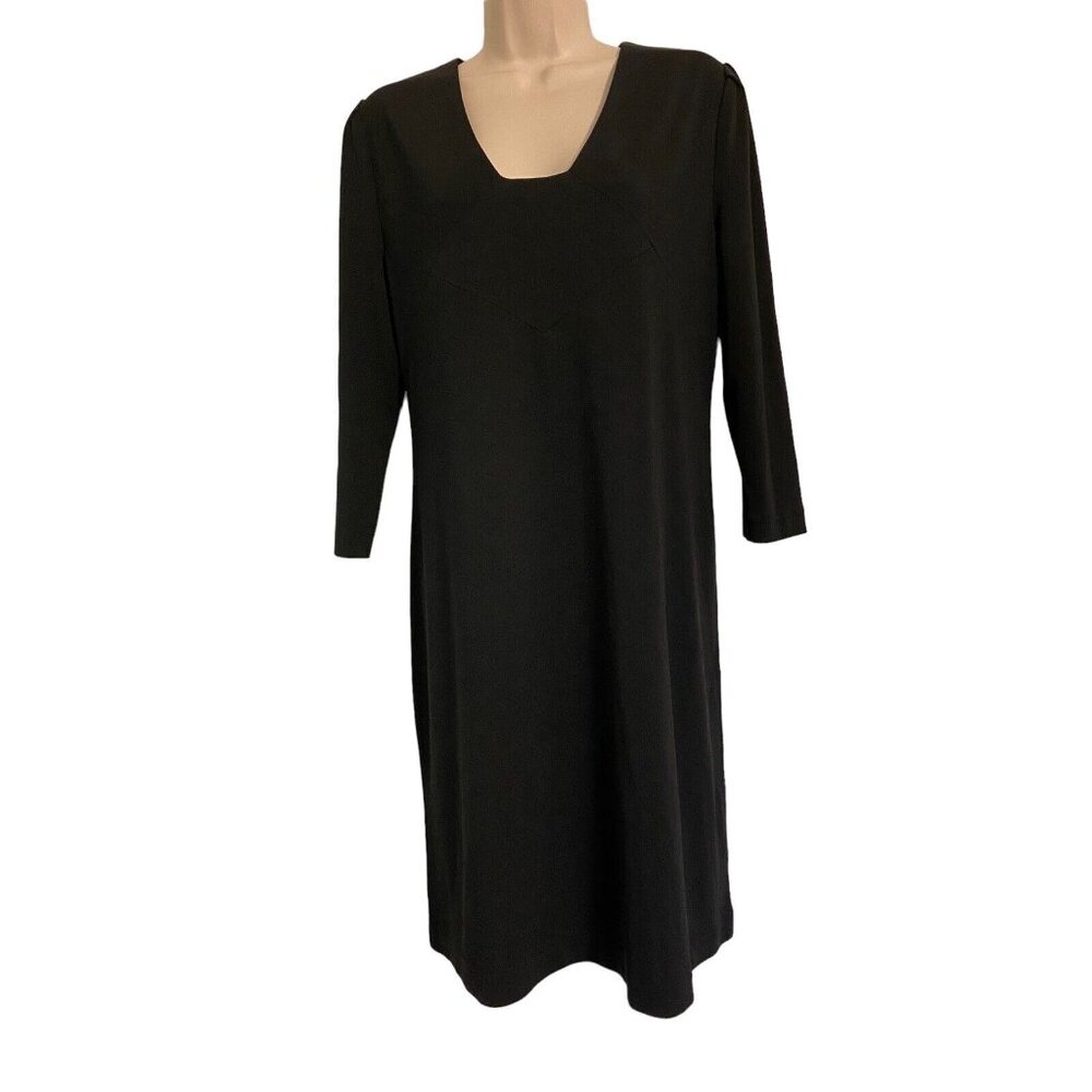 Boston Proper Size Medium Black Heavy Non Wrinkle Dress Stretch Polyester Blend